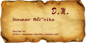 Donauer Mónika névjegykártya